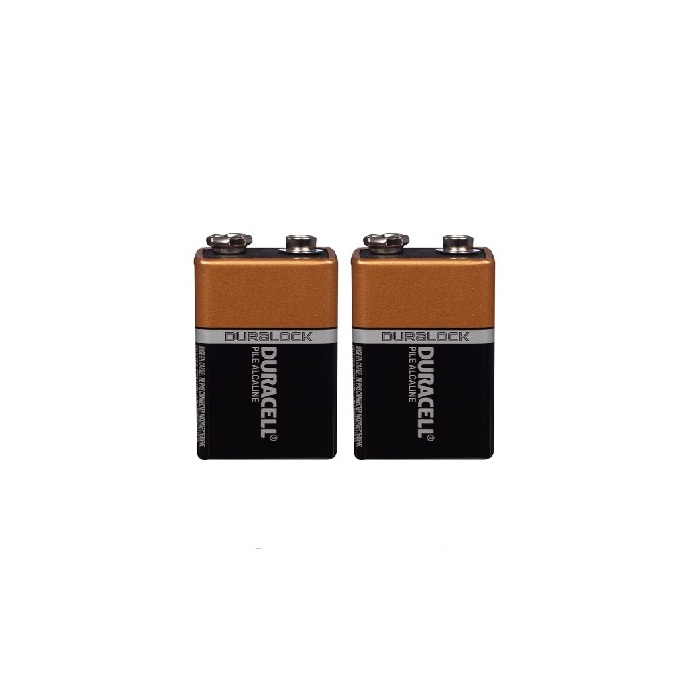 2pack Duracell Coppertop 9V Alkaline Battery